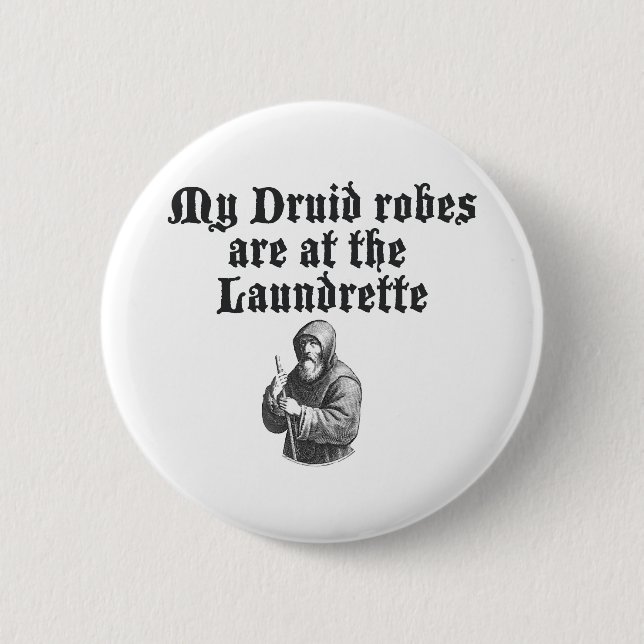 Druid Robes 6 Cm Round Badge (Front)