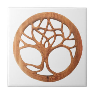Druid Tree with Hidden Celtic Pentacle Tile
