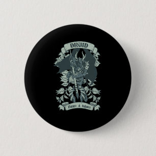 Druid Warrior Halloween Gift For Ancient Fans 6 Cm Round Badge