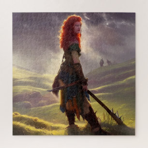 Druid Warrior Princess Fantasy Art  Jigsaw Puzzle