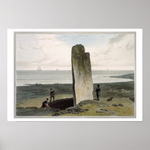 Druidical Stone at Strather near Barvas, Isle of L Poster