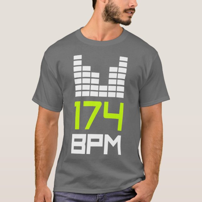 Drum and Bass 174 BPM DnB Music Liquid Jungle T-Shirt (Front)