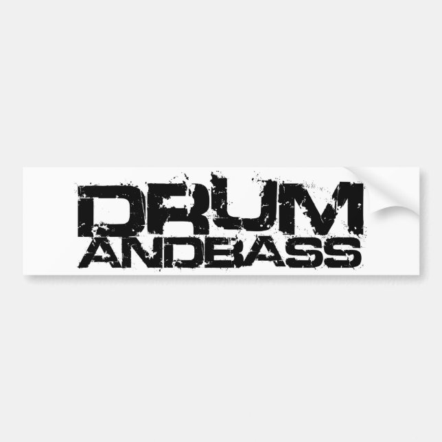 Drum and Bass Bumper Sticker (Front)
