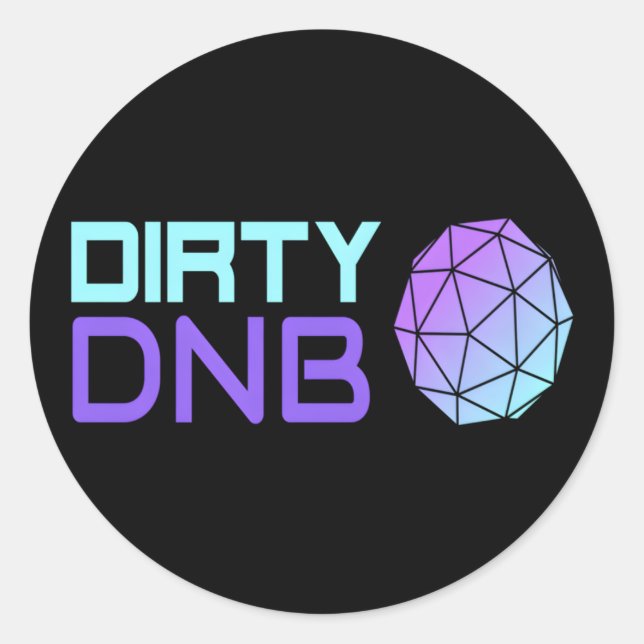 Drum And Bass Dirty Dnb Drum N Bass Liquid Funk Classic Round Sticker (Front)