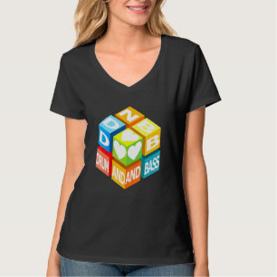 Drum And Bass Music Love Cube Dance And Party T-Shirt