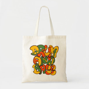 drum and bass reggae colour - logo, graffiti, sign tote bag