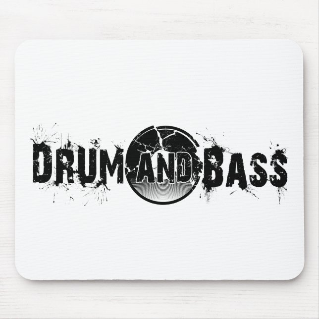 Drum and Bass Shattered Record Mouse Mat (Front)