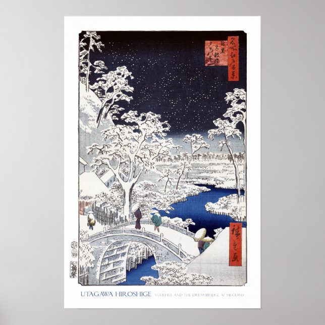 Drum Bridge at Meguro Poster (Front)