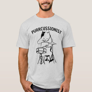 DRUM, CAT DRUMMER PURRCUSSIONIST t-shirt