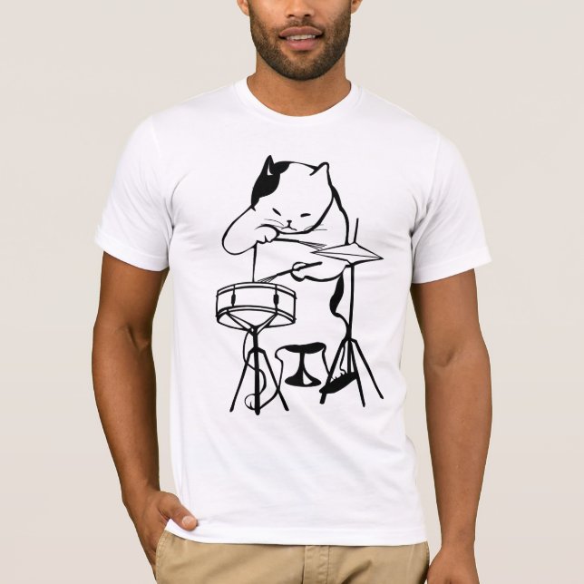 DRUM, Cat DRUMMER t-shirts (Front)