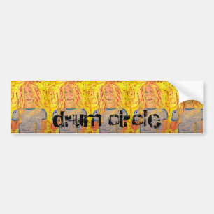 drum circle bumper sticker