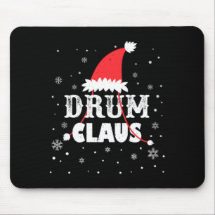 Drum Claus Santa Christmas Drummer Long Sleeve  Mouse Mat