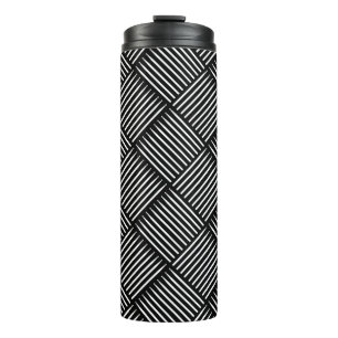 Drum Crosshatch Black Thermal Tumbler