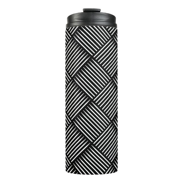 Drum Crosshatch Black Thermal Tumbler (Front)