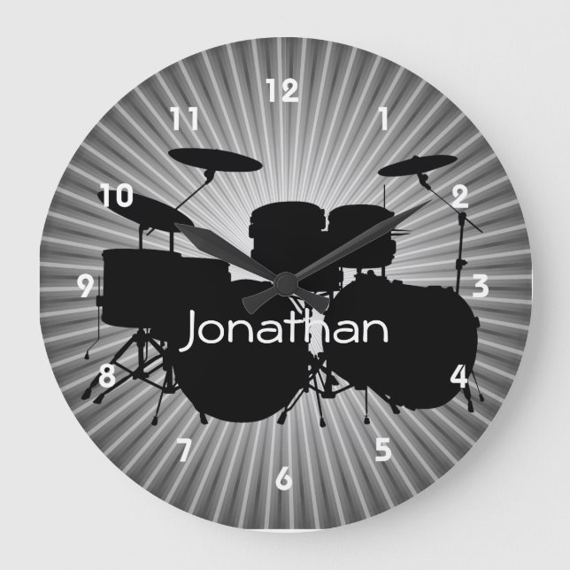 Drum Design Wall Clock (Front)
