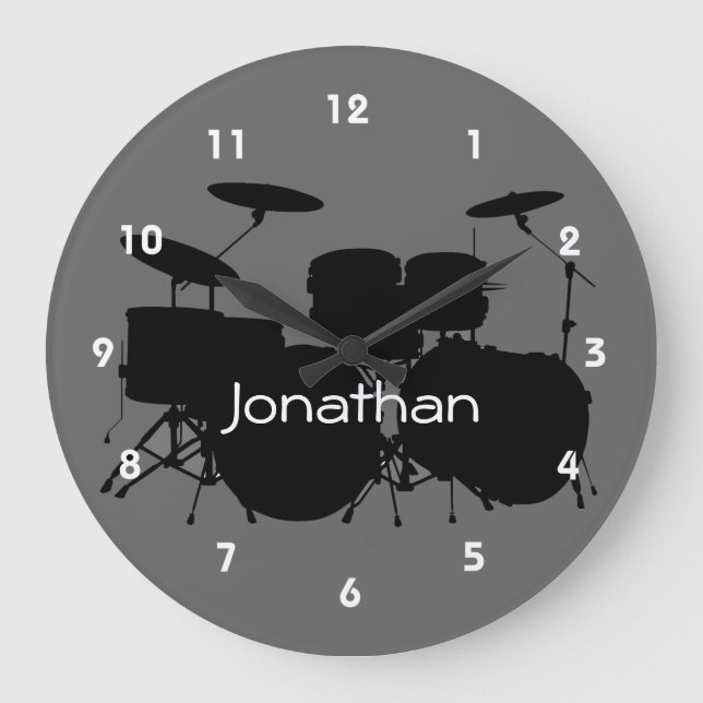 Drum Design Wall Clock (Front)