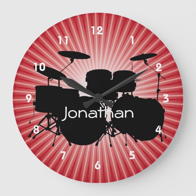 Drum Design Wall Clock (Front)
