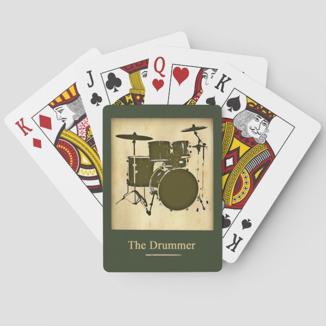 drum / drums playing cards (Back)