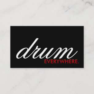 DRUM everywhere. (colour customisable) Business Card