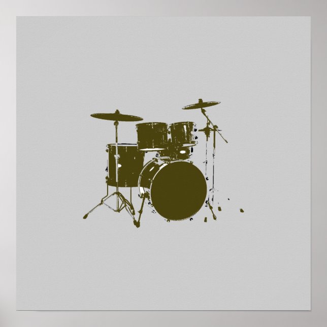 drum for walls, musical print (Front)