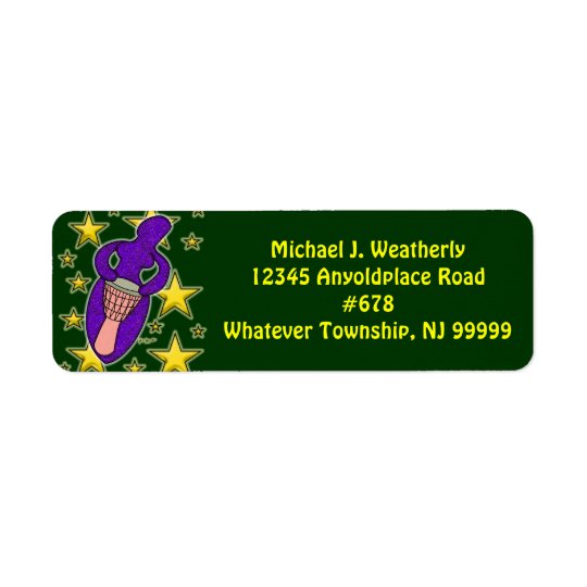 Drum Goddess Label Return Address Return Address Label