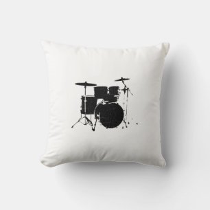 drum-kit black&white cushion