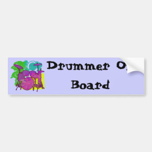 drum kit bumper sticker