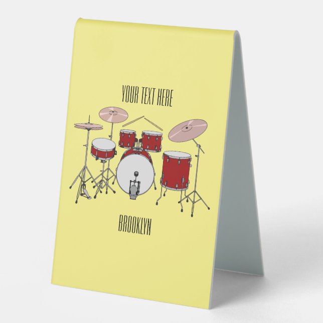 Drum kit cartoon illustration  (Front)