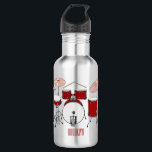Drum kit cartoon illustration  532 ml water bottle<br><div class="desc">Drum kit cartoon illustration</div>