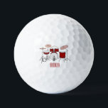 Drum kit cartoon illustration  golf balls<br><div class="desc">Drum kit cartoon illustration</div>