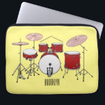 Drum kit cartoon illustration  laptop sleeve<br><div class="desc">Drum kit cartoon illustration</div>