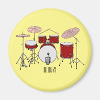 Drum kit cartoon illustration 