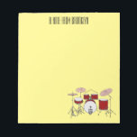 Drum kit cartoon illustration notepad<br><div class="desc">Drum kit cartoon illustration</div>