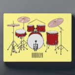 Drum kit cartoon illustration  plaque<br><div class="desc">Drum kit cartoon illustration</div>