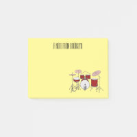 Drum kit cartoon illustration 