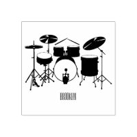 Drum kit cartoon illustration
