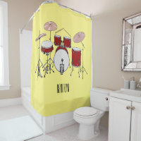 Drum kit cartoon illustration