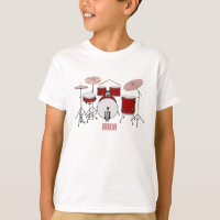 Drum kit cartoon illustration 
