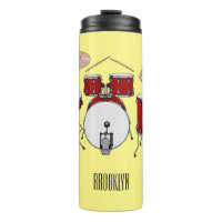 Drum kit cartoon illustration 