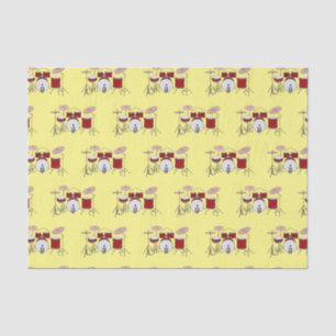 Drum kit cartoon illustration  tissue paper