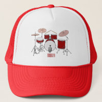 Drum kit cartoon illustration 