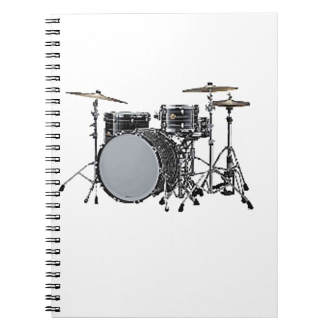 "Drum kit" design gifts and products Notebook (Front)