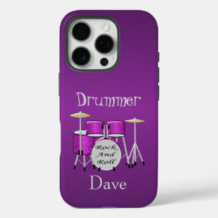 Drum Kit Design Personalised iPhone 16 Pro Case