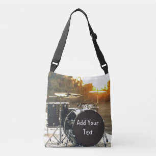 Drum Kit Drummer Rock Personalise Customise Crossbody Bag
