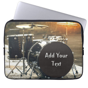 Drum Kit Drummer Rock  Personalise Customise Laptop Sleeve