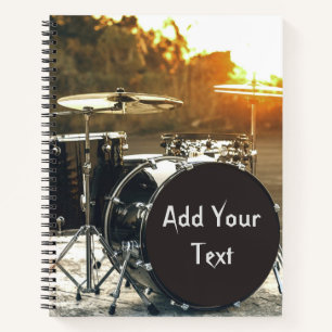 Drum Kit Drummer Rock  Personalise Customise Notebook