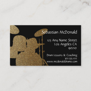 Drum Kit Drumming Business Card for Drummer