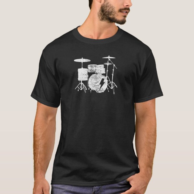 Drum Kit For Drummers  Drummer T-Shirt (Front)