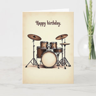 Drum Kit Music Birthday Card