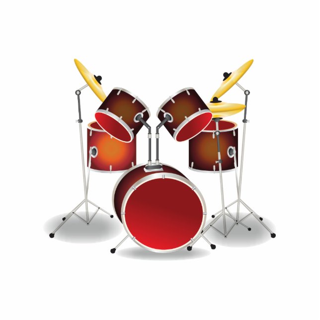 Drum Kit Photo Sculpture Magnet (Front)